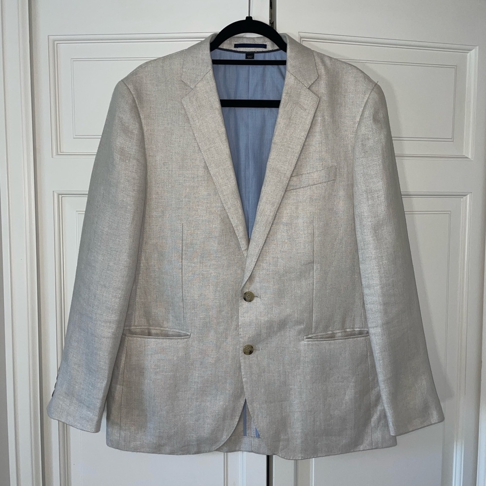J Crew Linen Ludlow Blazer / Sport Coat - Mens